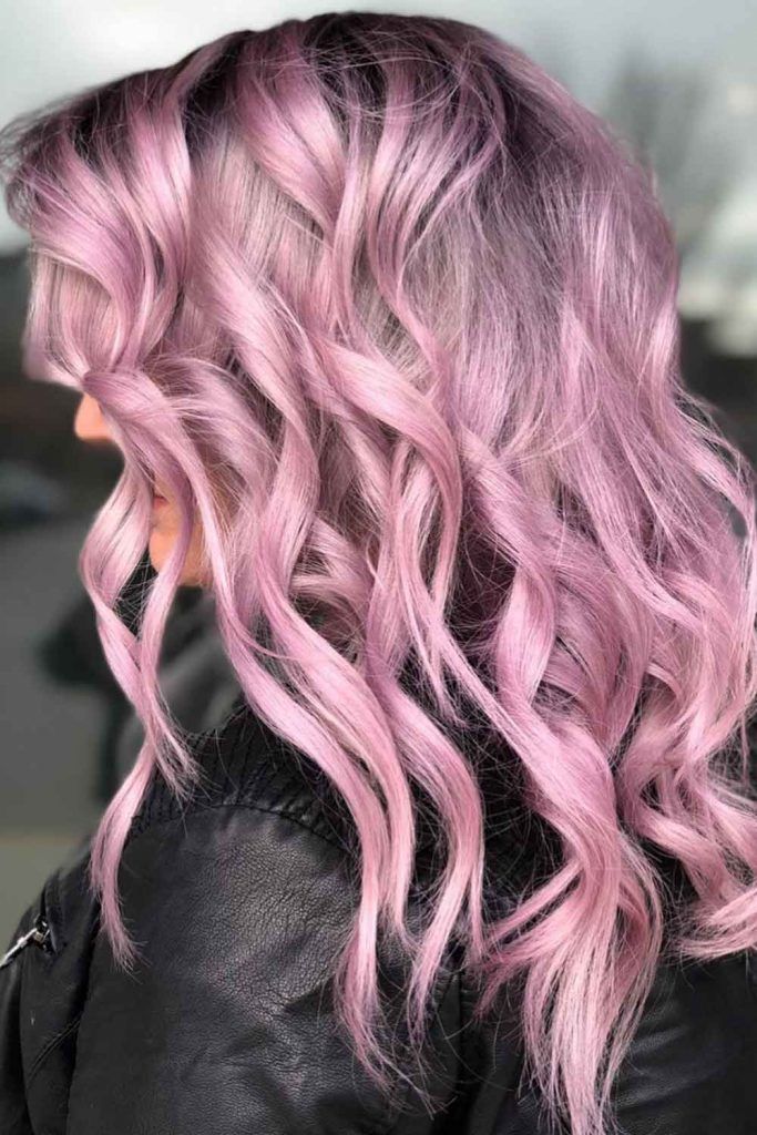 silver pink hair