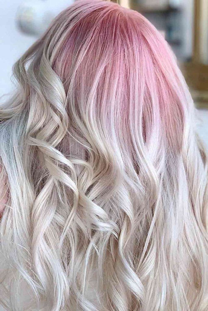 white pink hair