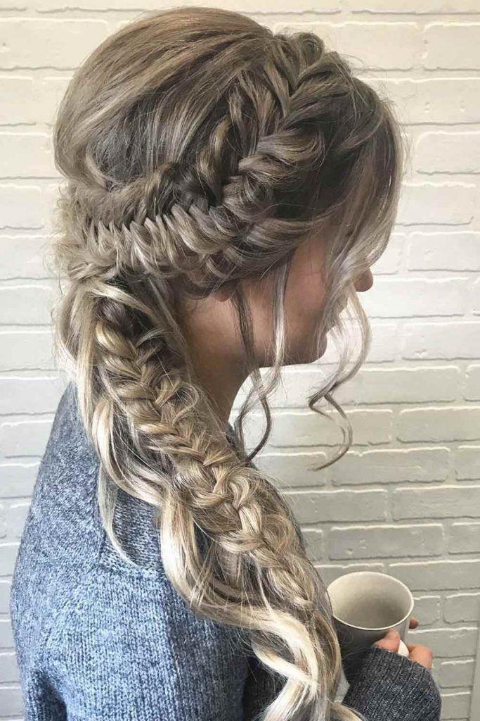 Side Messy Braid With Pulled Edges