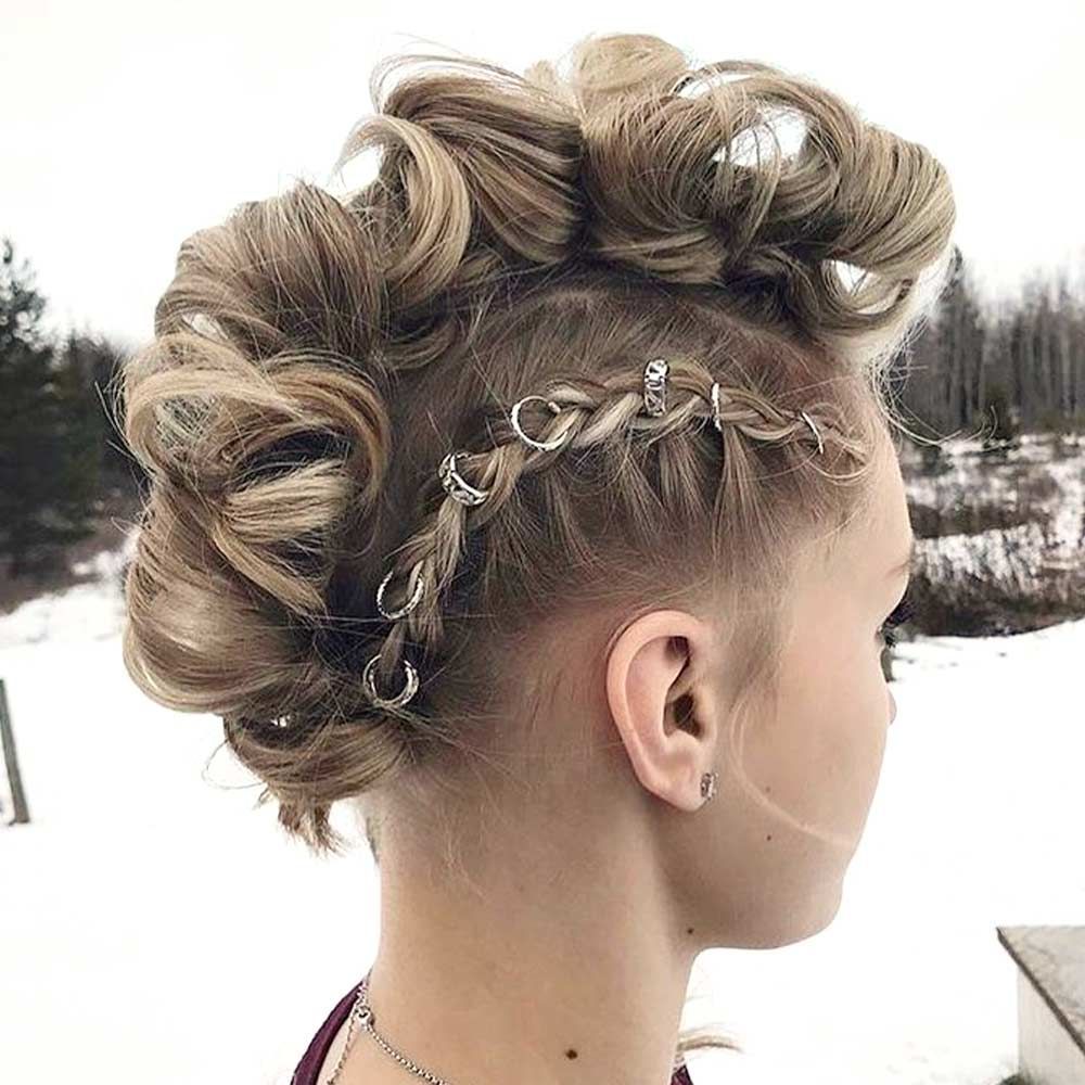 Braided Mohawk Updo