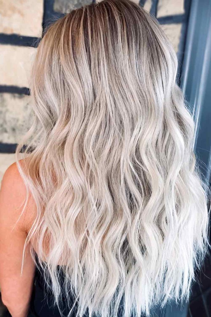 Ash Blonde Long layers