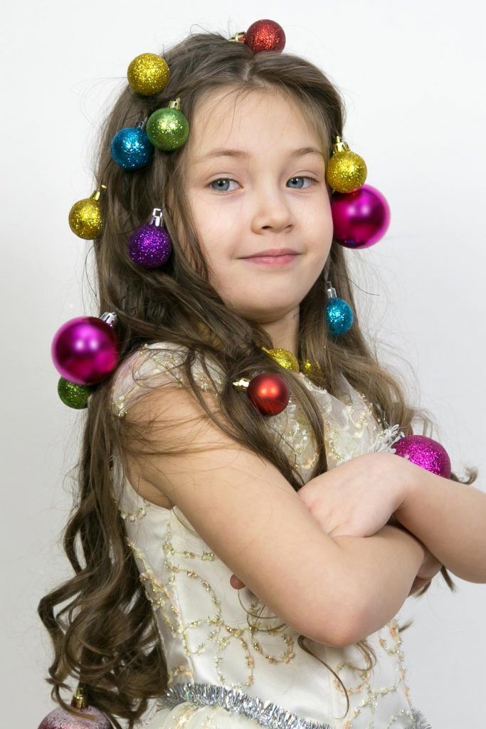 Snowman Hairstyle for Crazy Hair Day or Christmas