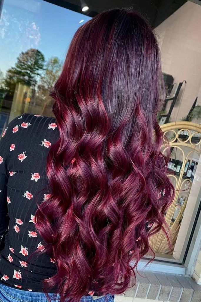 maroon purple hair color