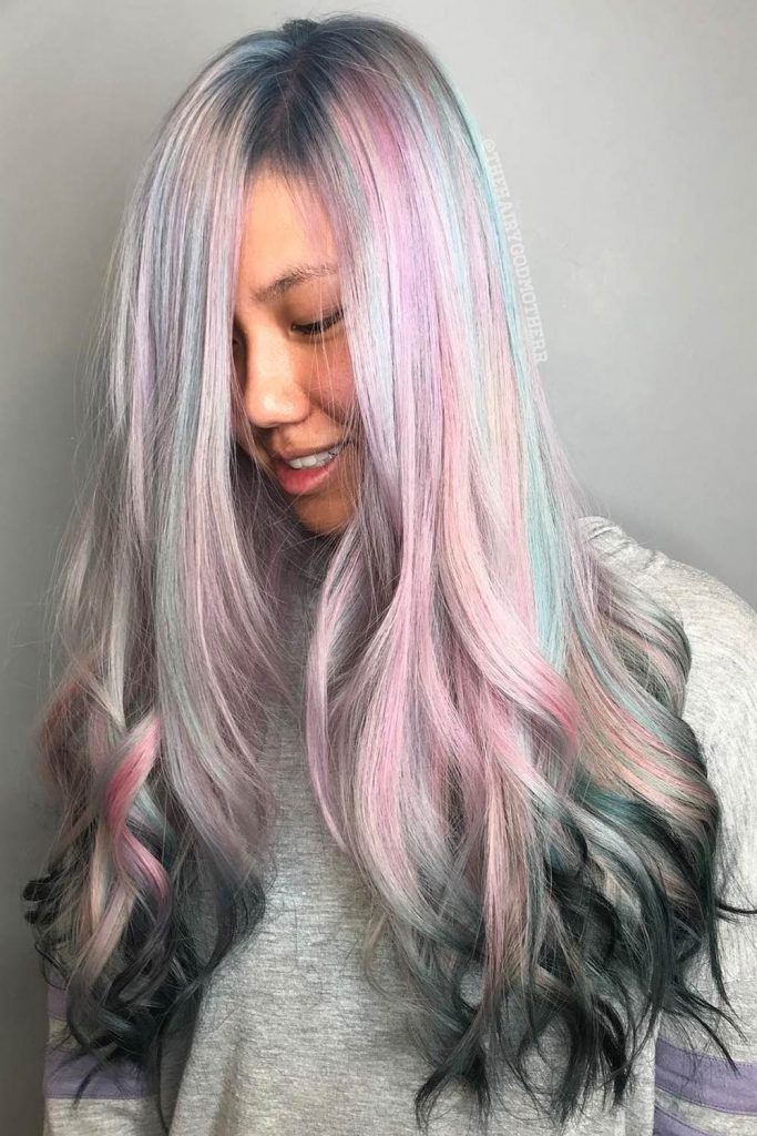 Pastel Shades with Silver Hair for E-girl