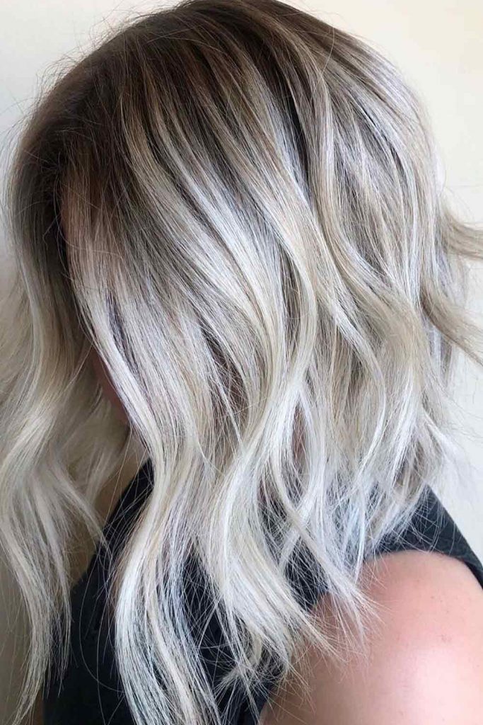 Silver And White Highlighted Hair