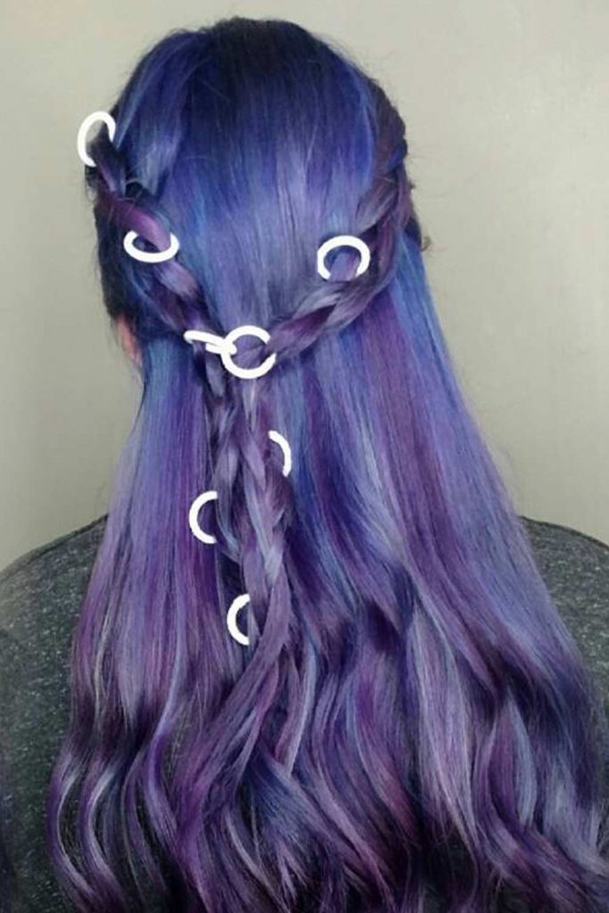 Charming Half Up Hair Lilac