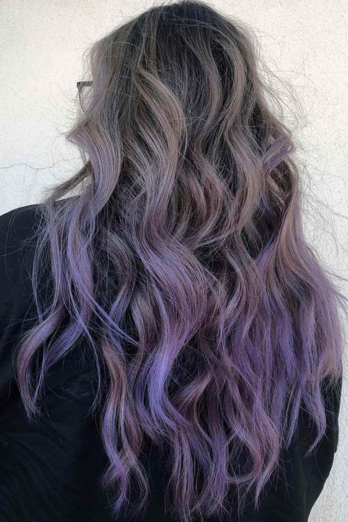 Pastel Silver To Lavender Hair Transition