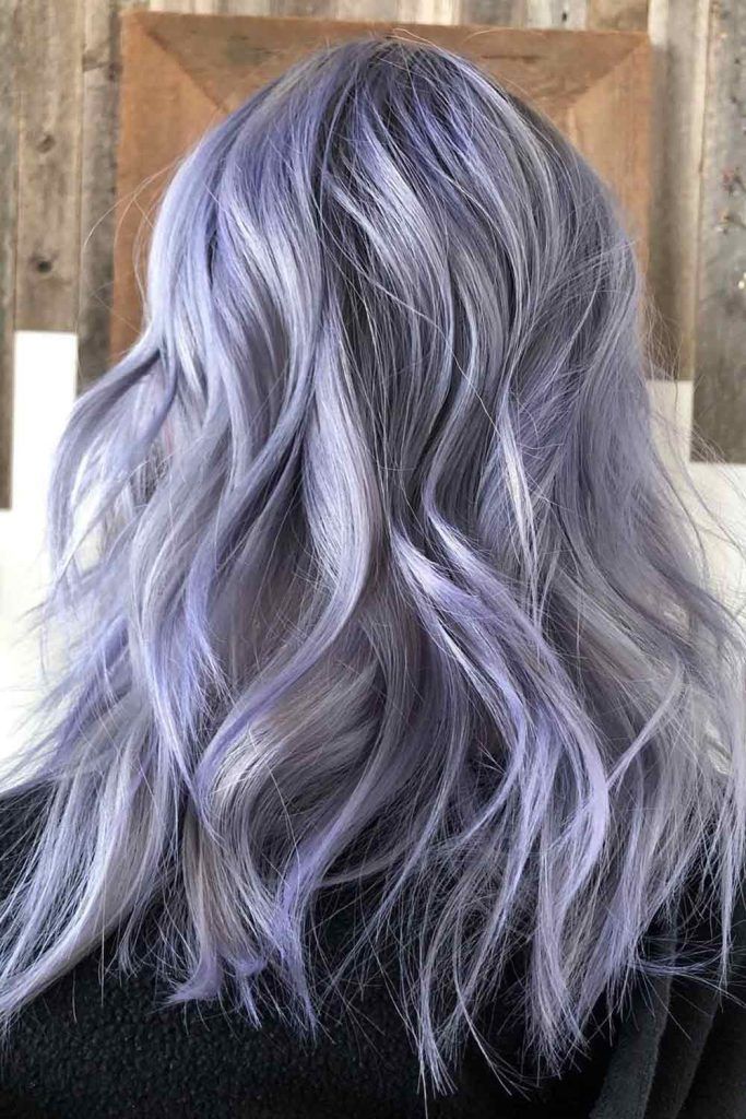 silver purple ombre hair