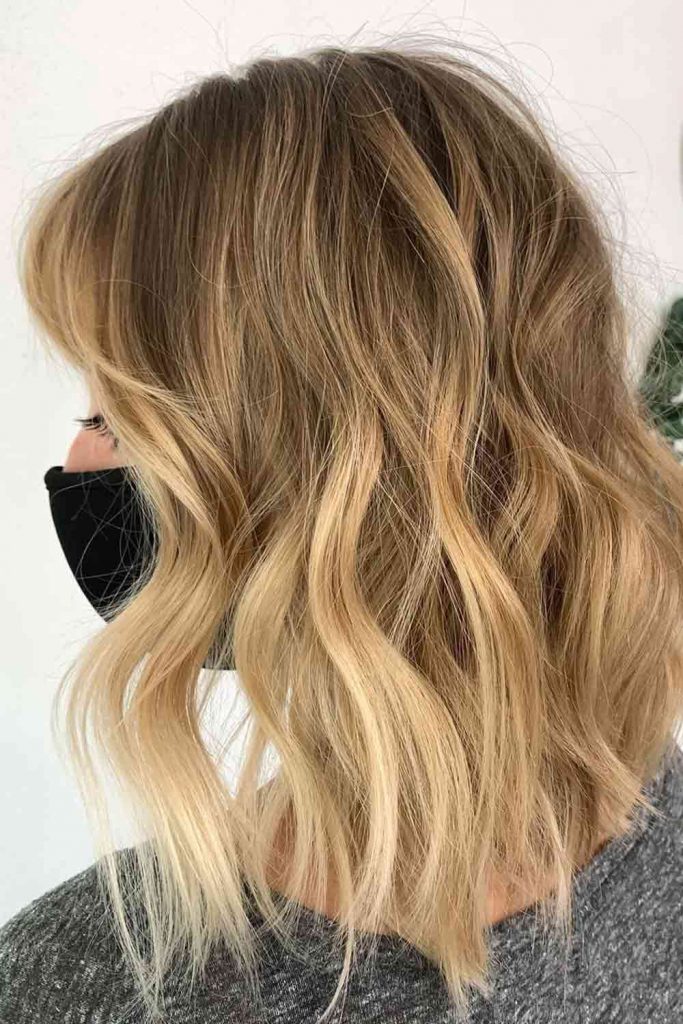 brown hair partial blonde highlights