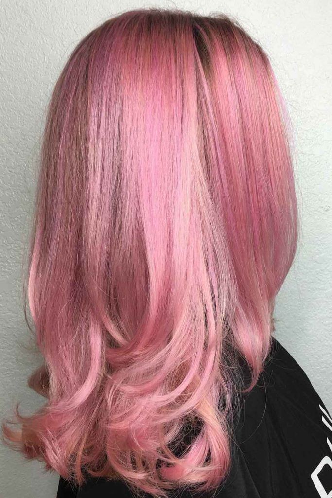 Contrastive Baby Pink Tint For Brunettes