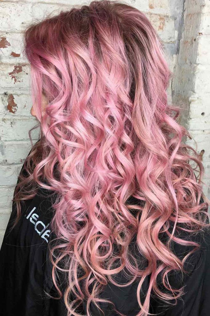 Metallic Pastel Pink Hair