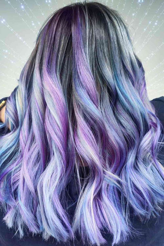 Metallic Purple And Blue Melt