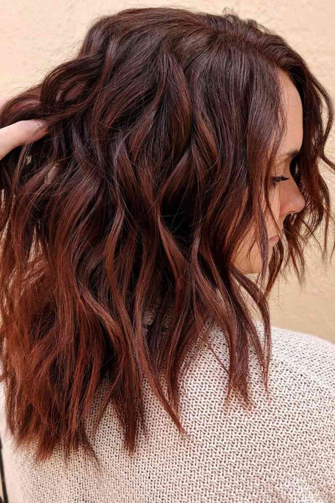 dark brown auburn ombre hair