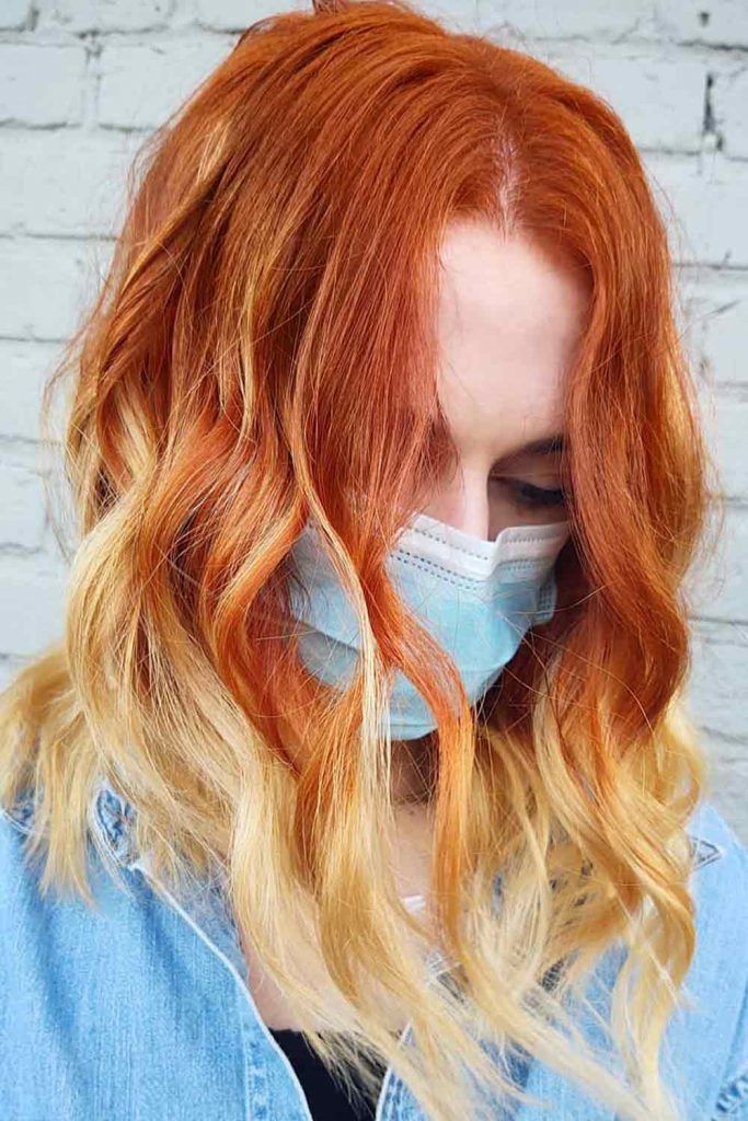 Auburn To Sunny Yellow Ombre