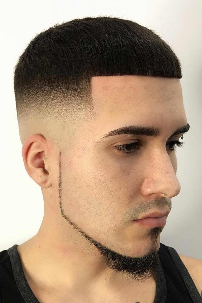 Buzz Cut With Shaved Stripe