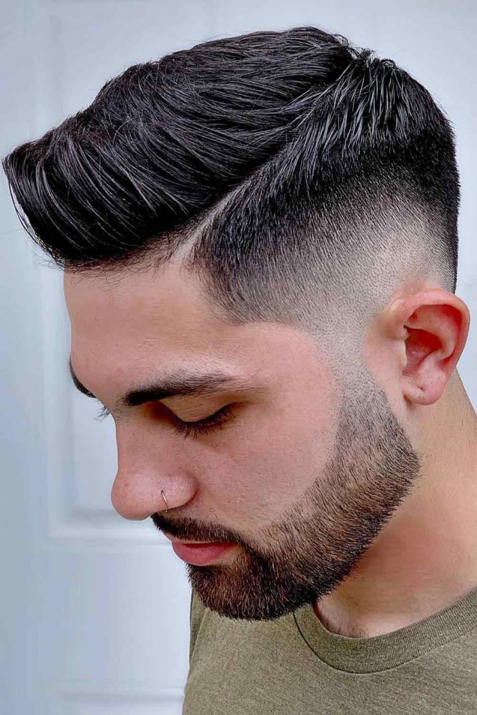 best mens hairstyles pompadour skin fade