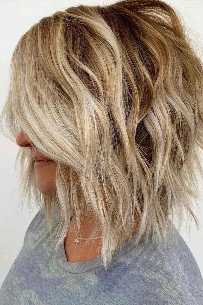 Trendy Wavy Side Swept Bangs