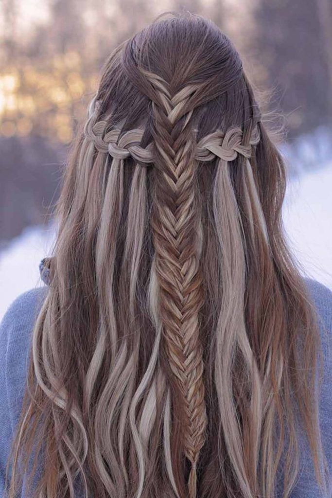 Feminine Waterfall Braid