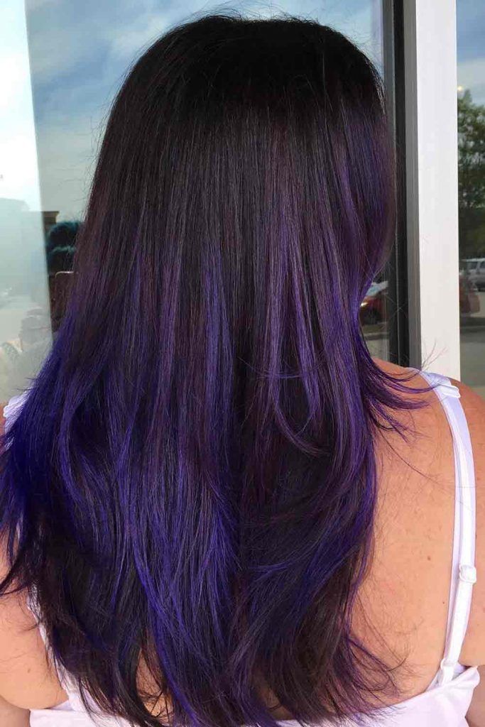 brown and purple hair color ideas