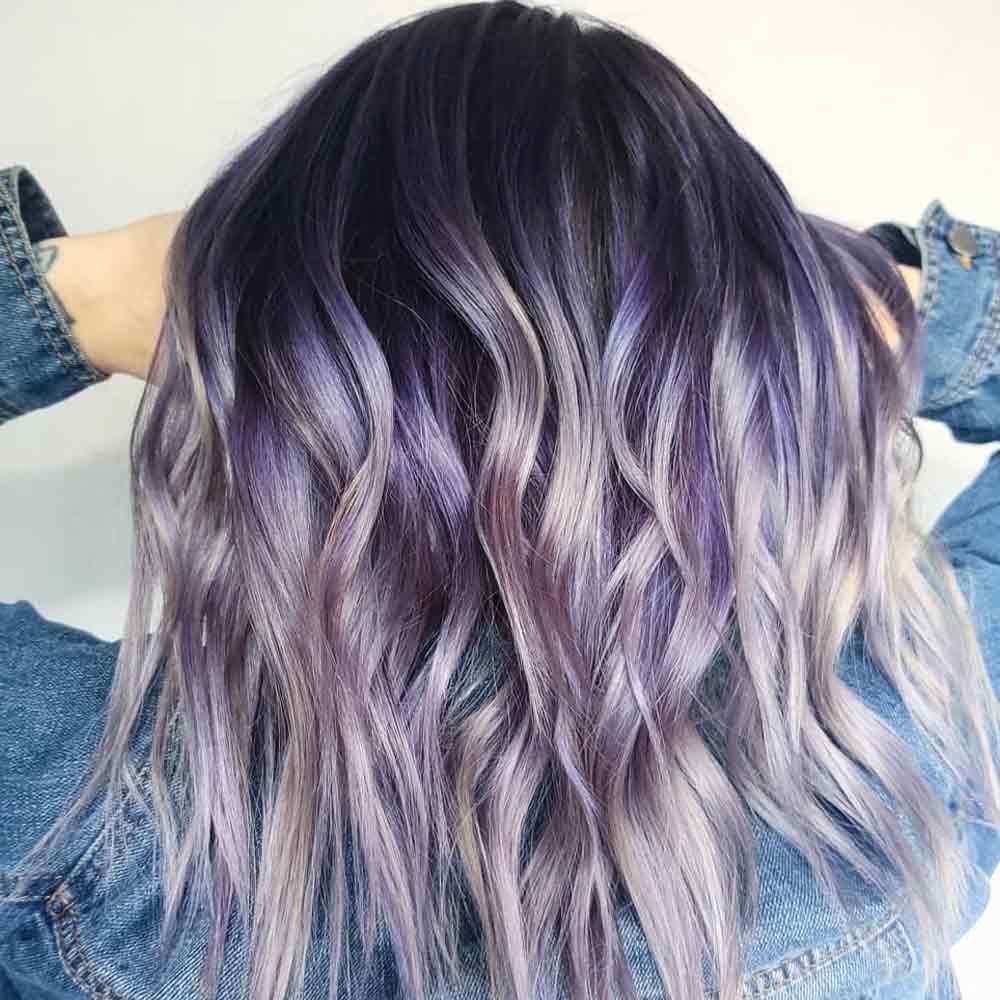 Purple To Light Gray Ombre