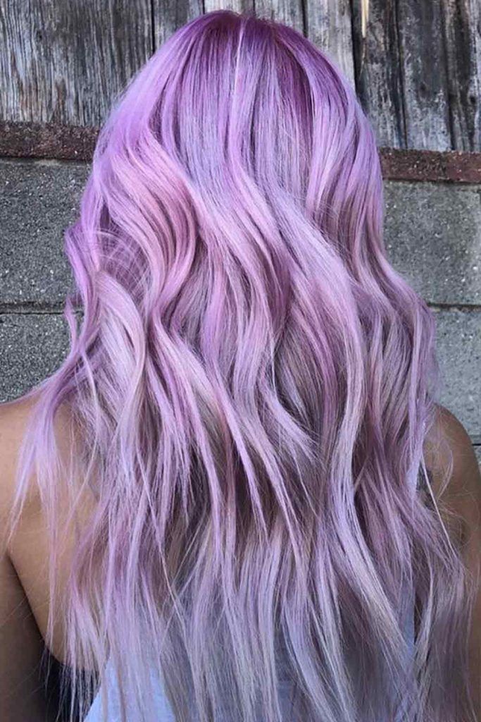 lavender hair tips blonde