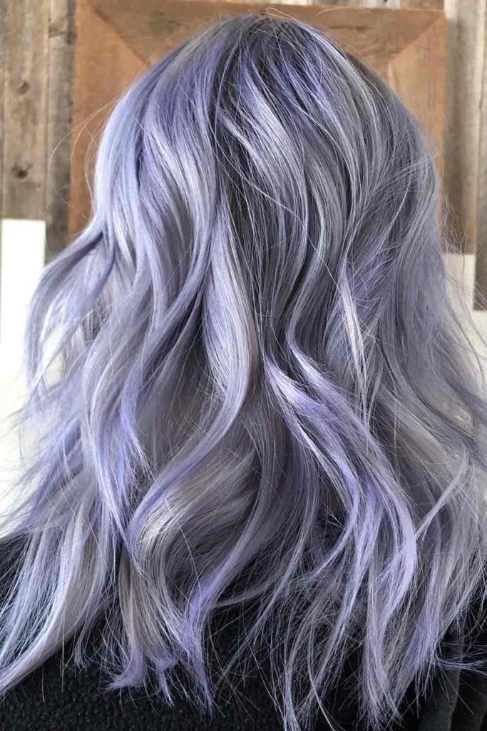 lavender hair tips blonde