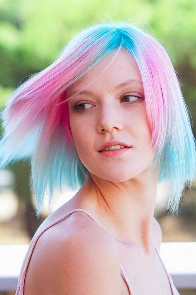 Pastel Pink And Blue Hair