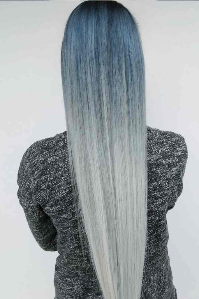 Pastel Silver Blue Hair