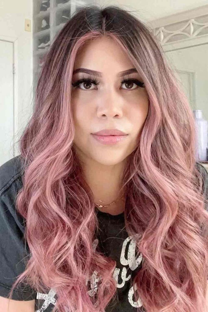 Trendy Rose Gold Pink Shade