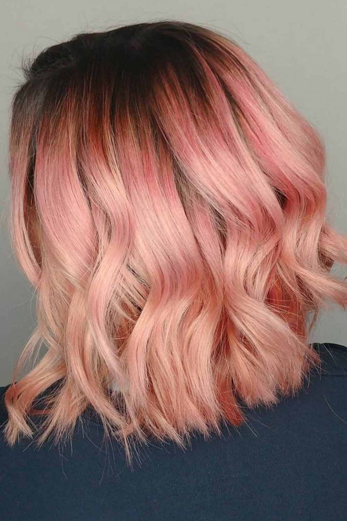 black to light pink ombre