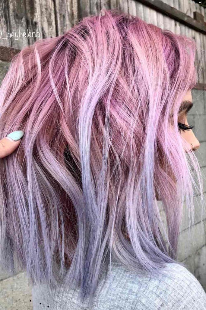 Violet Into Pastel Pink