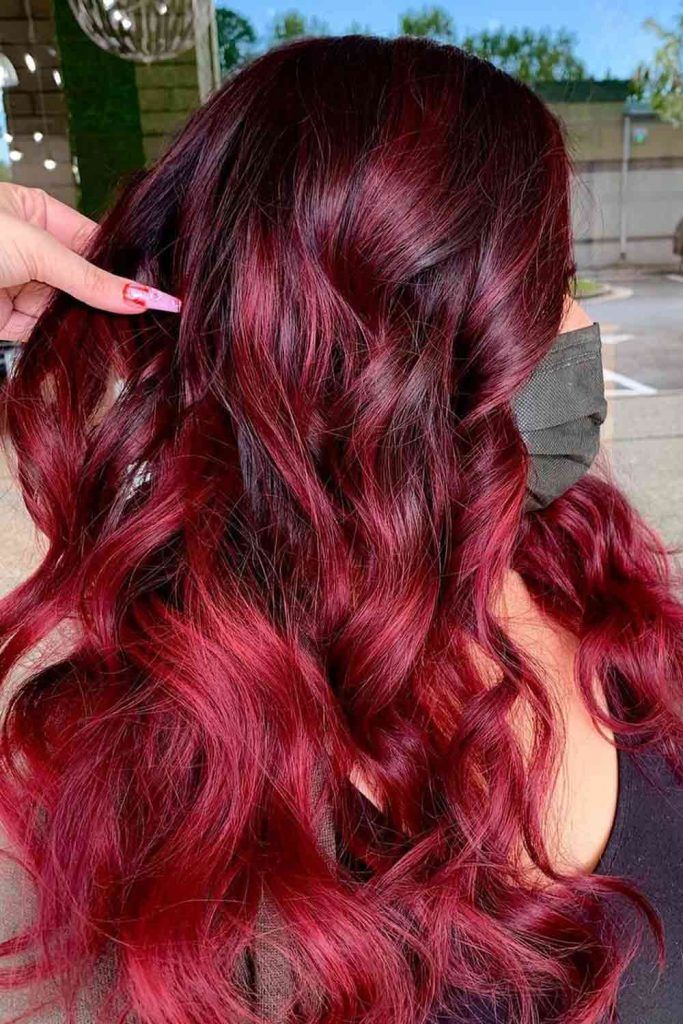 plum red hair color