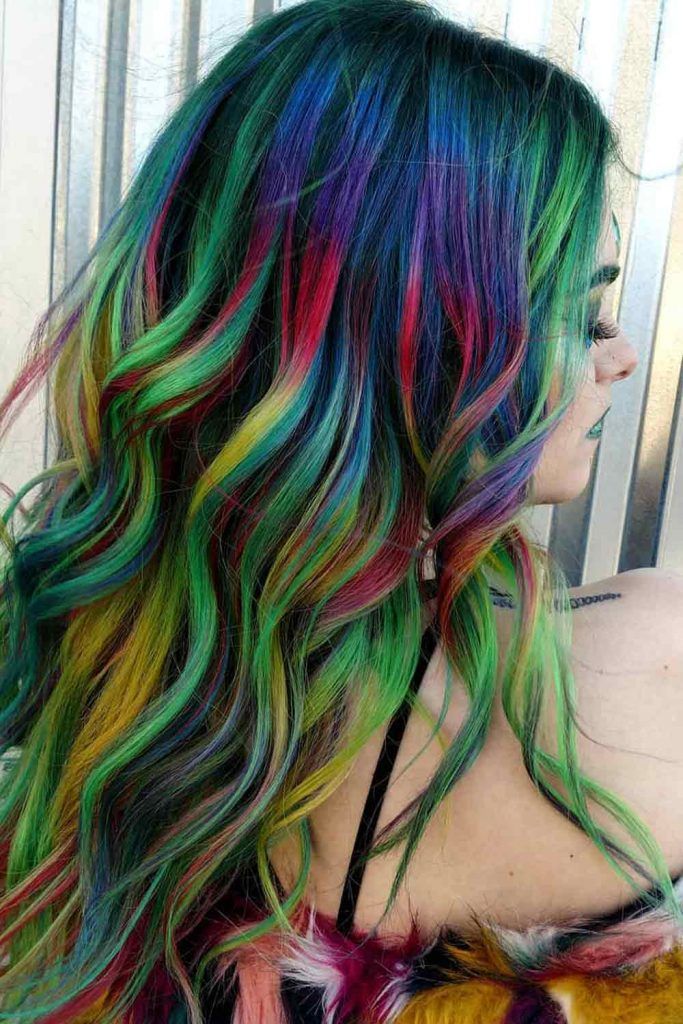 Rainbow Hair Stripes