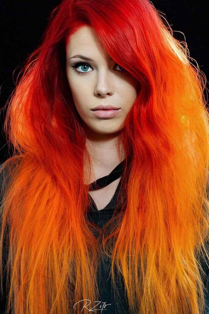 Bright Pumpkin Red Highlights