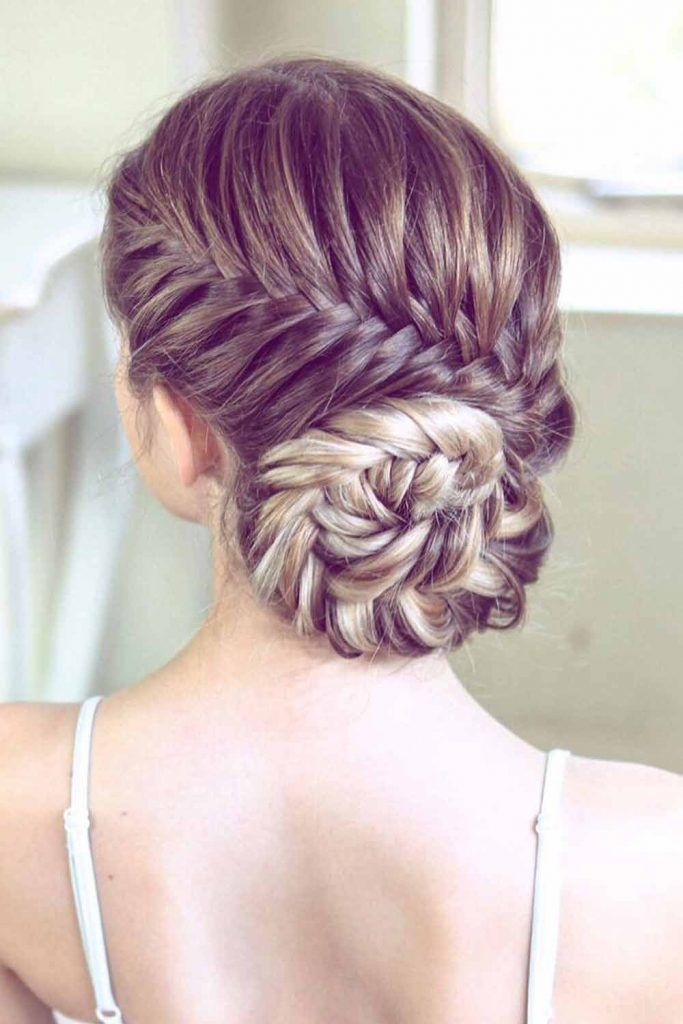 Sleek Design Braid Updo