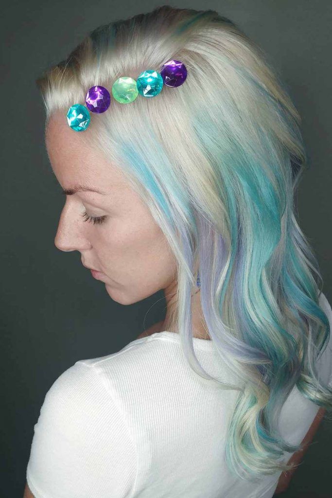 Pastel Tresses For Long Wavy Hair