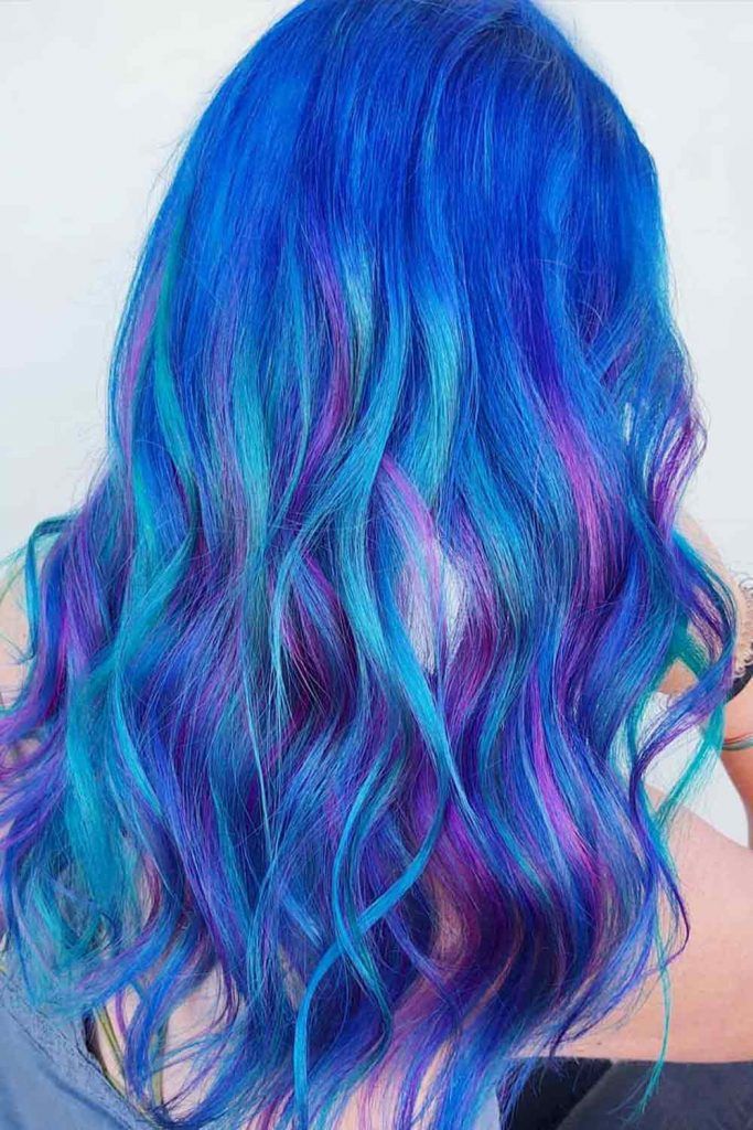 Electric Blue Ombre Hair
