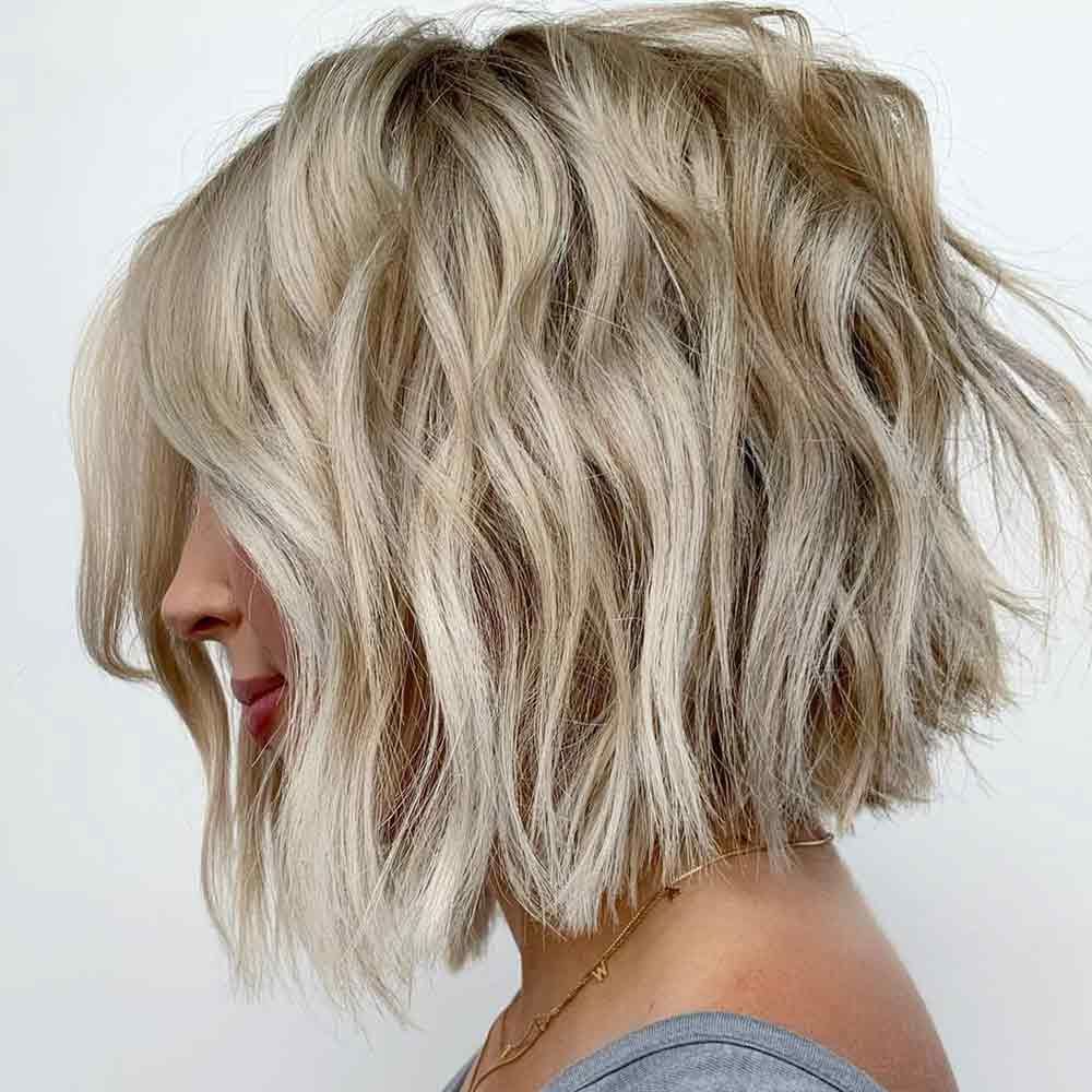 Blonde Balayage Blunt Bob