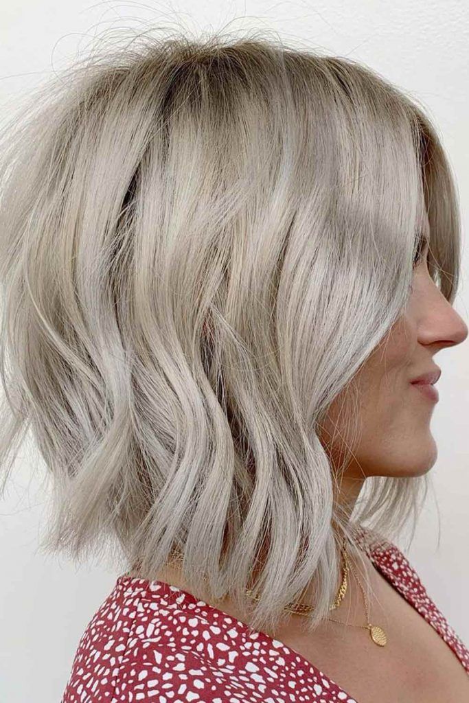 50+ Haircut & Hairstyles for Women Over 50 : Blonde Highlights + Layered  Medium Length