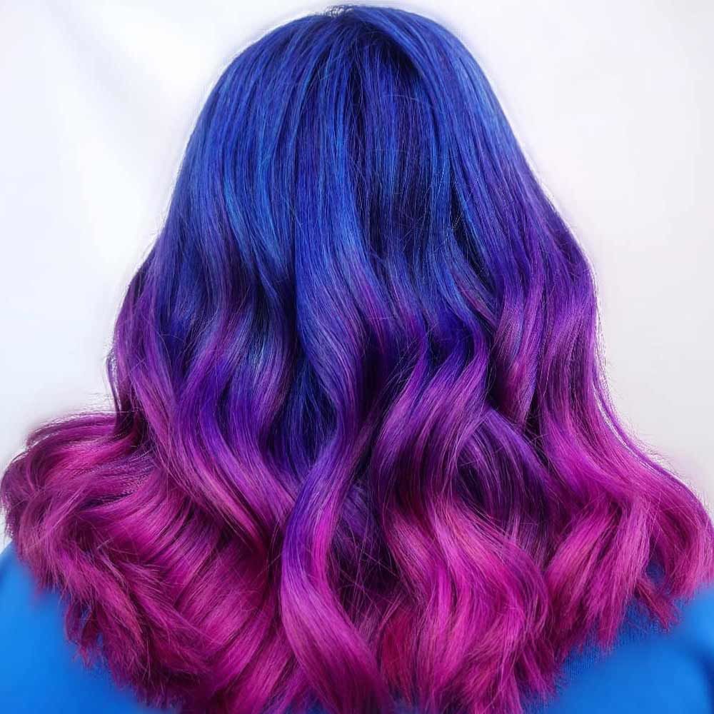 Purple Hair Ombre Composition
