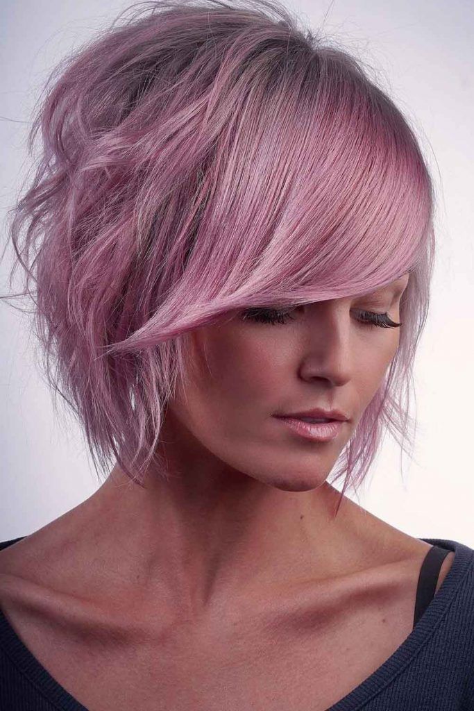 Pink Highlights With Dark Roots