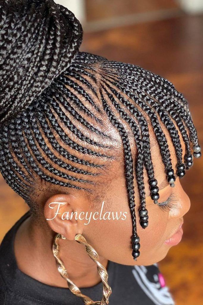 Braided Bangs With Beads 