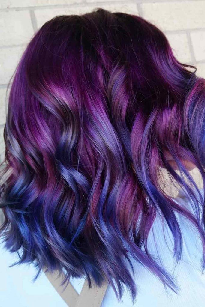 Oil Slick Hair With Brunette Roots