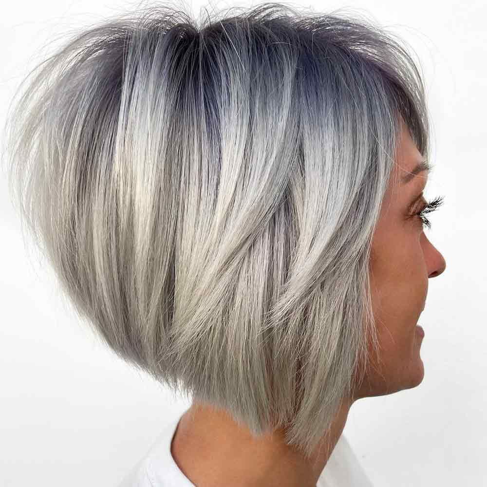 Freezing Silvery Blonde Bob