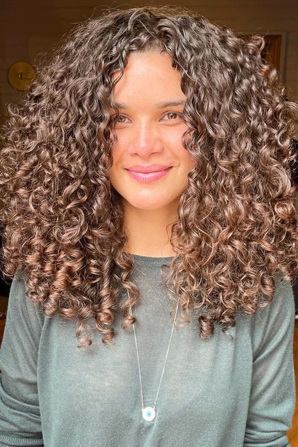 Image of Basic Center Parted Curls curly hair boy