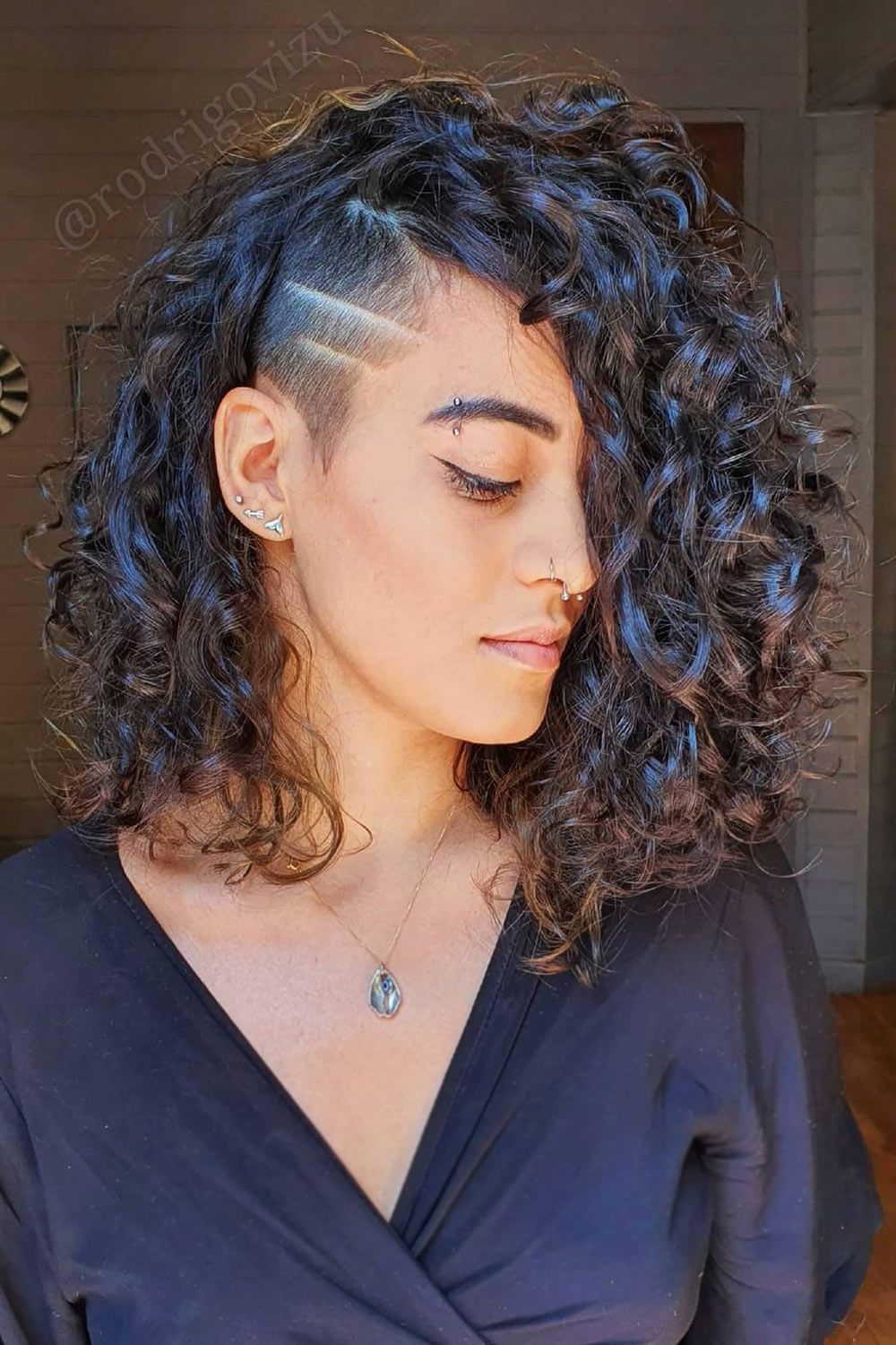 Curls with Drastic Undercut