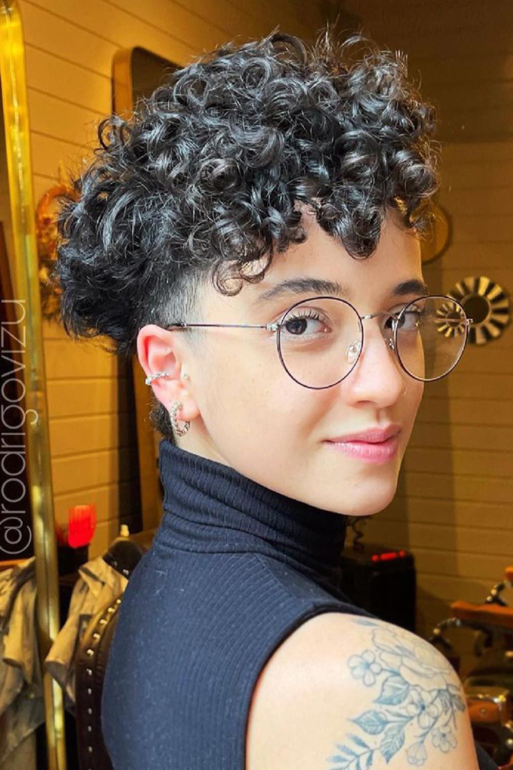 Short Curls with Undercut