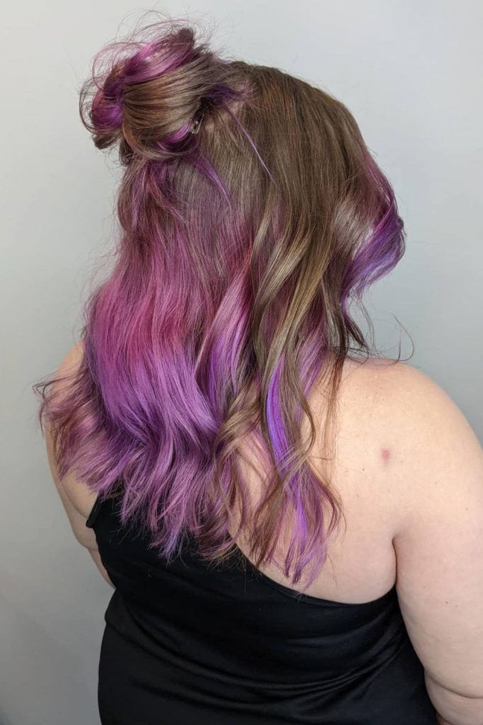 Natural Locks with an Purple Underdye