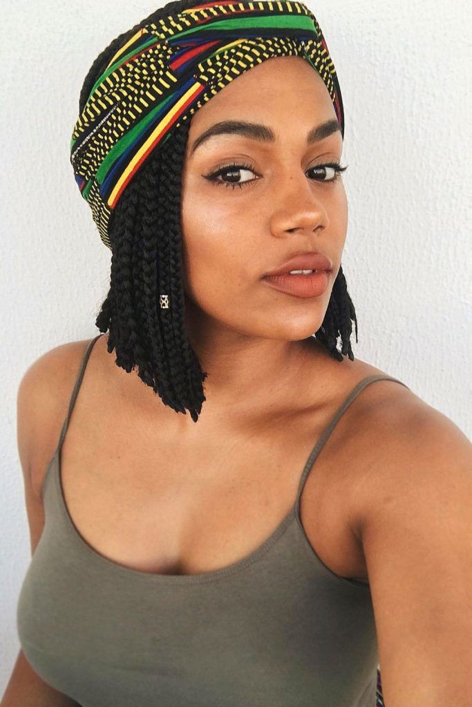 Short Box Braids Bob