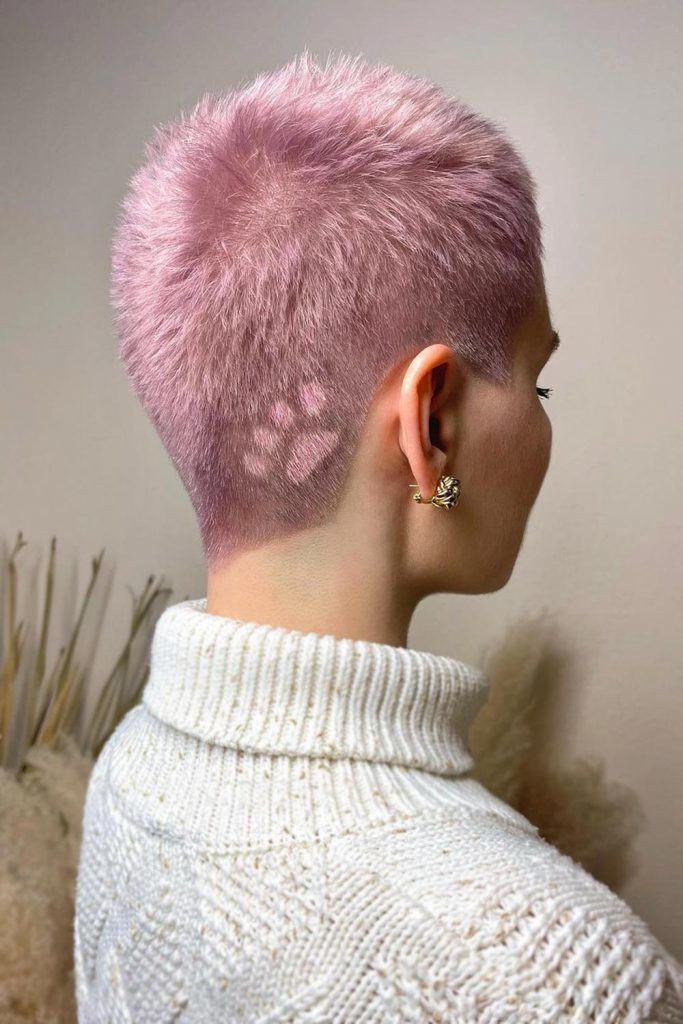 Pastel Pink Buzz Cut